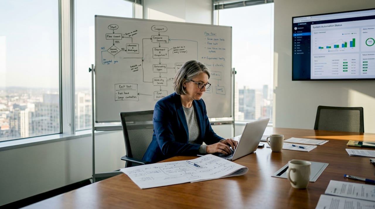 IT manager planning enterprise automation workflow