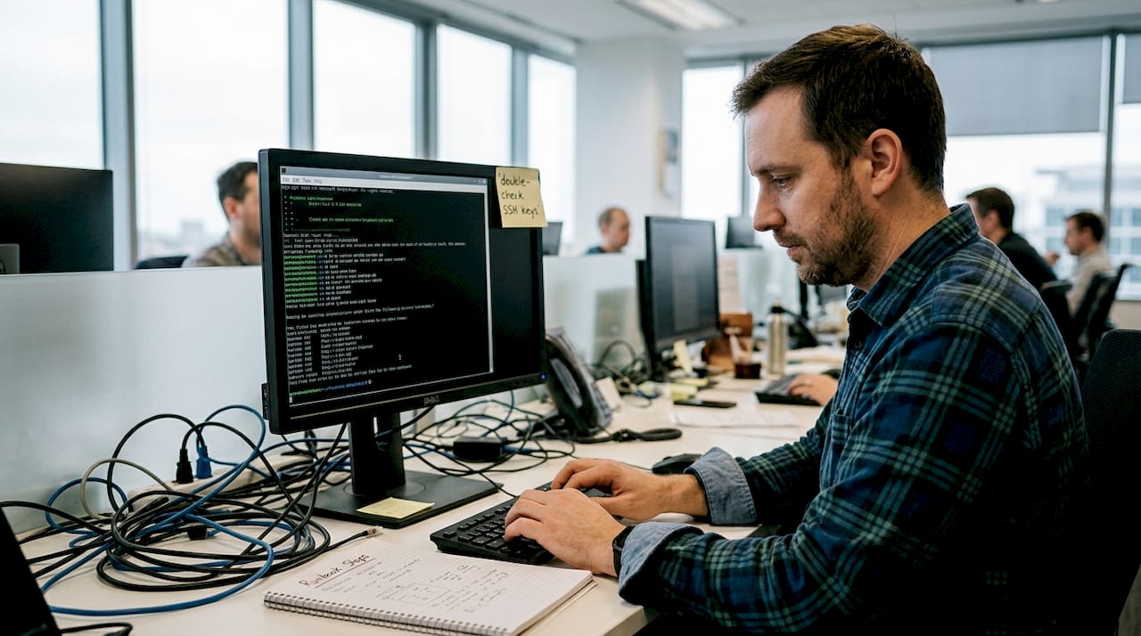 Systems admin runs IT automation commands