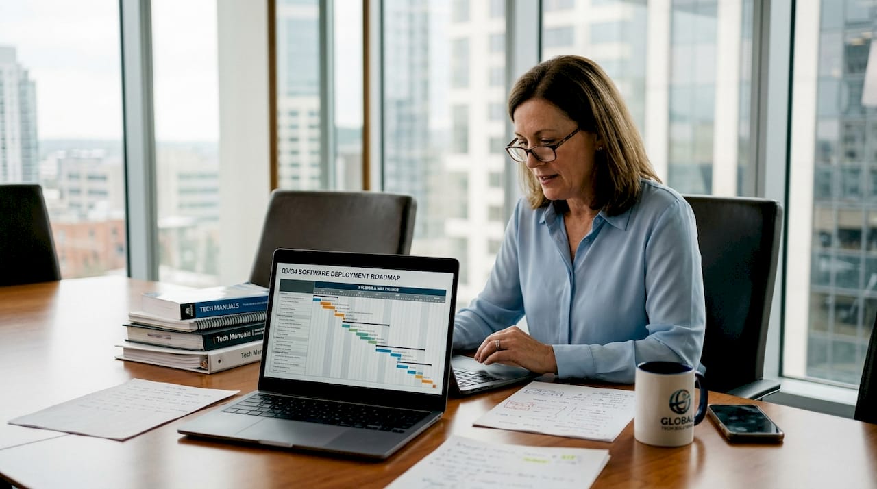IT leader working on software modernisation plan