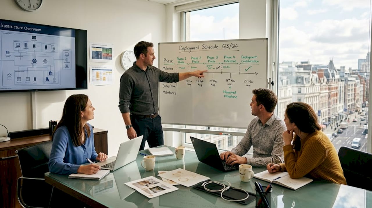 Project team planning software deployment