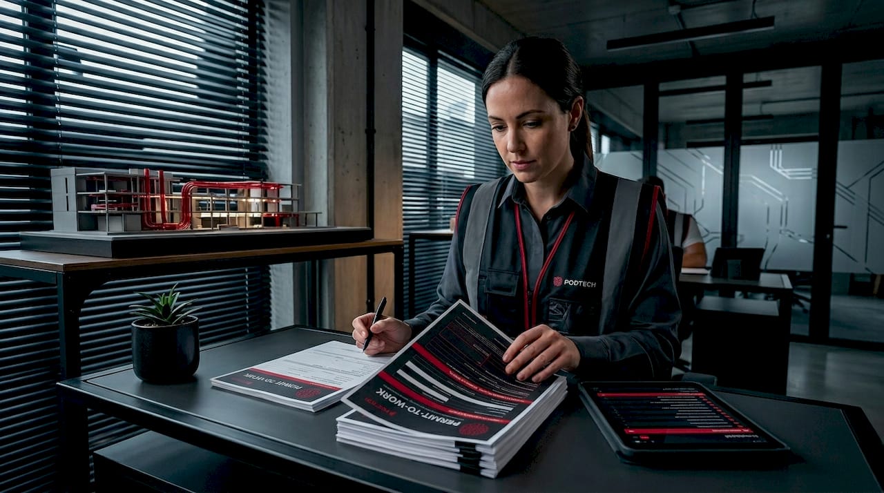 Project coordinator handles compliance paperwork