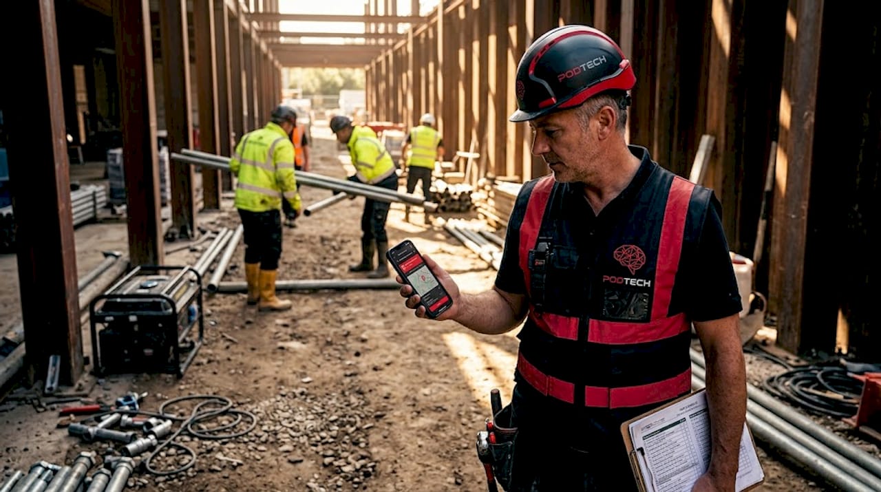 Supervisor using AI for PPE monitoring