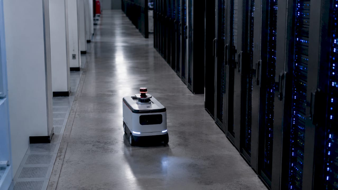Autonomous robot inspecting data centre racks