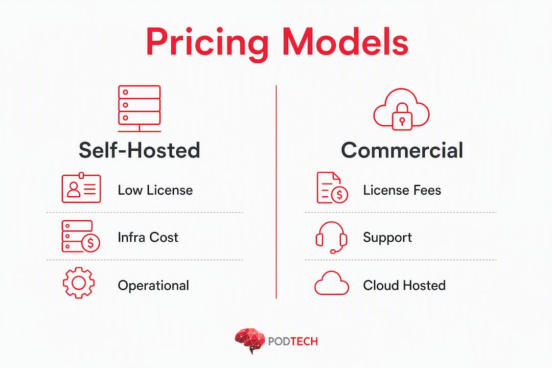 Infographic comparing enterprise document management pricing models