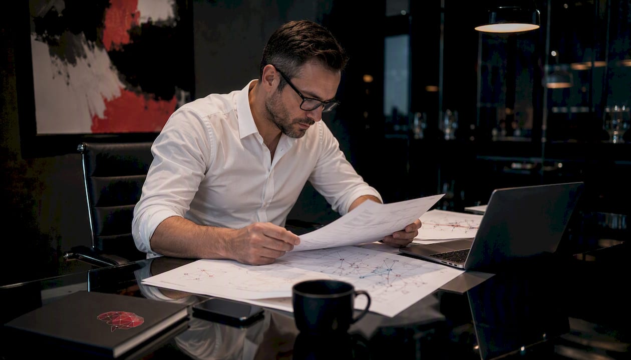 IT manager reviewing datacentre SLA documents