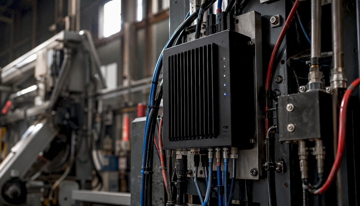 Edge computing device on industrial machine