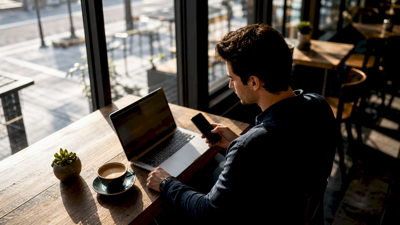 Guest checking online reviews before booking