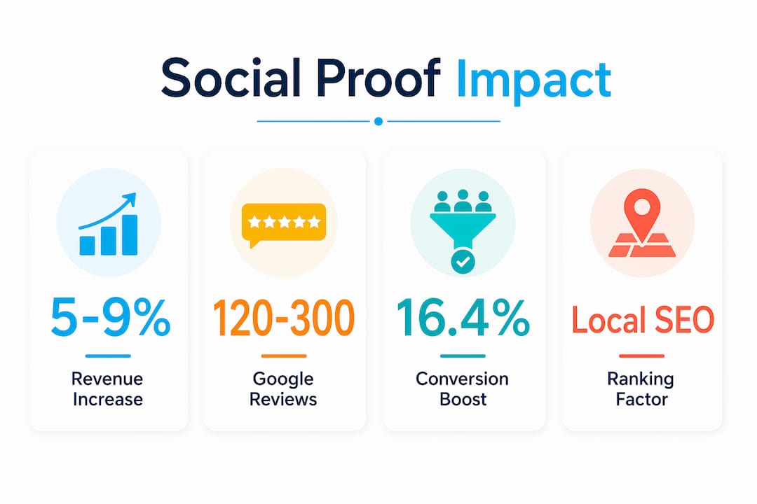 Infographic of social proof impact on restaurant revenue