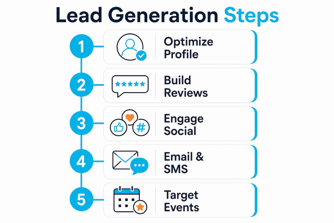 Infographic of restaurant lead generation process