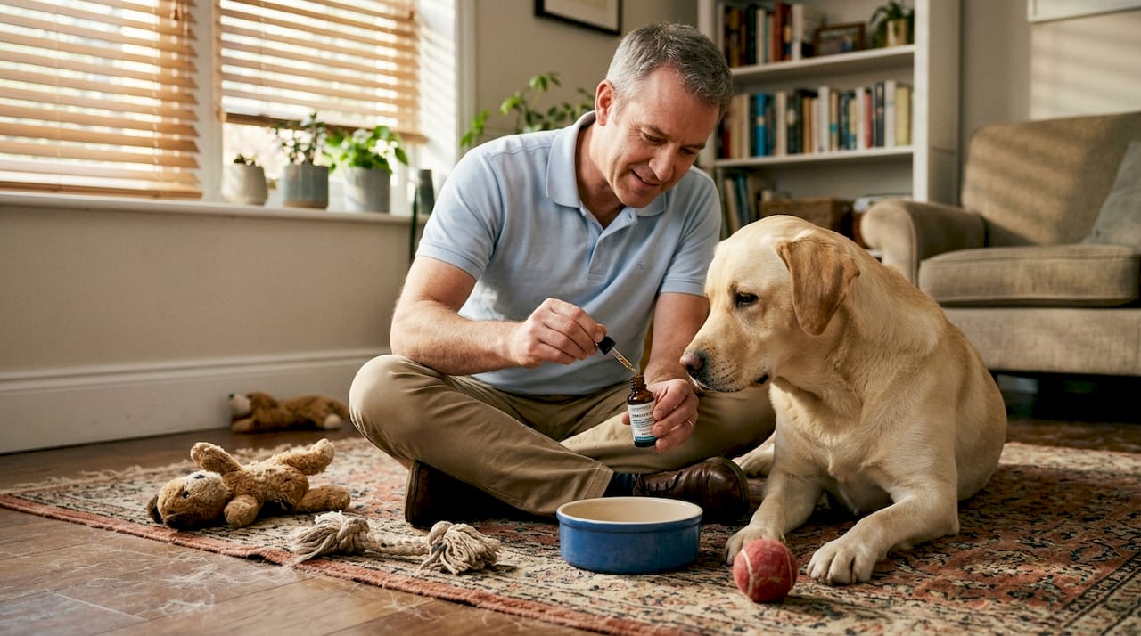 Ρωτήστε τον κτηνίατρό σας αν είναι καλό να προσθέσετε συμπλήρωμα ιχθυελαίου στη διατροφή του σκύλου σας.
