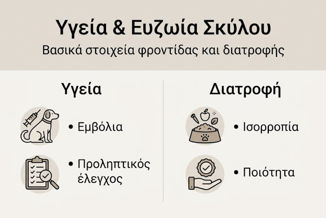 Εικονογραφημένος οδηγός για την υγεία και την ευεξία του σκύλου σας