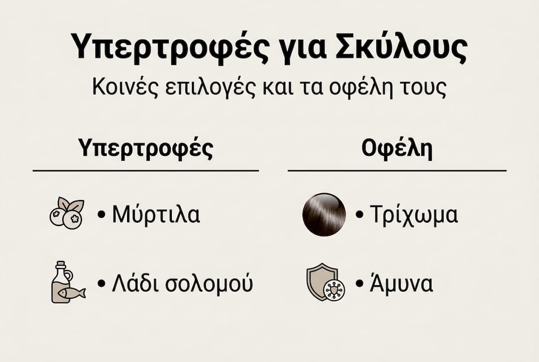 Εικονογραφημένος οδηγός με δημοφιλή υπερτροφές και τα βασικά οφέλη τους για την υγεία