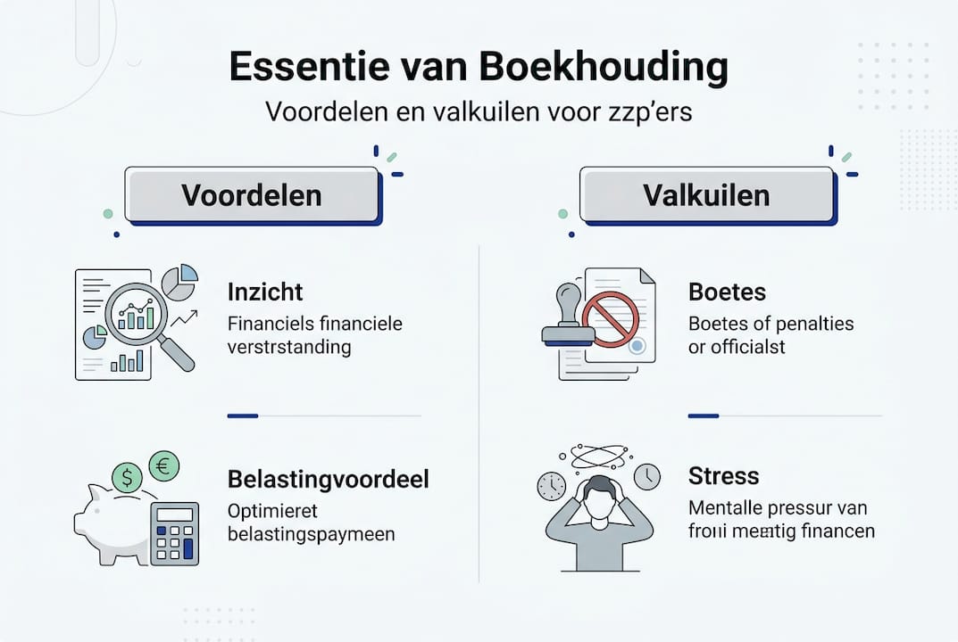 Infographic: de belangrijkste voordelen én valkuilen van een goede boekhouding op een rij