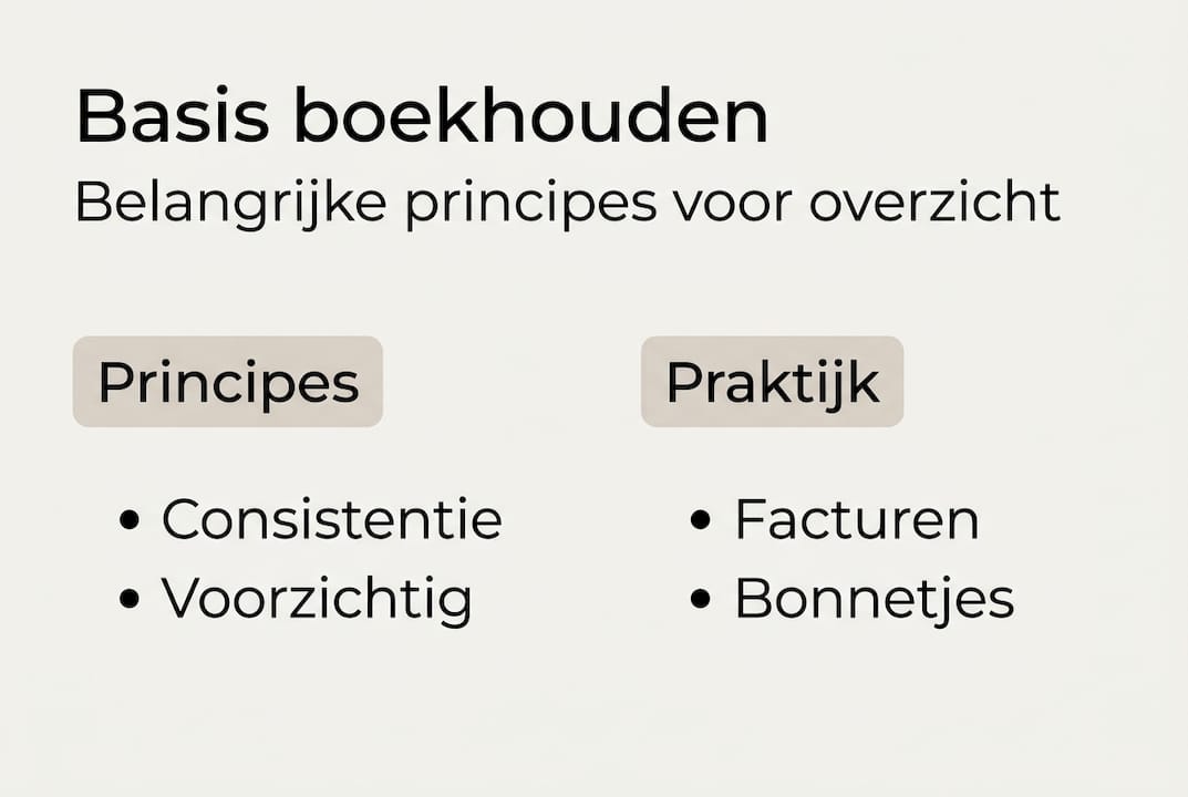 Overzicht: de kernprincipes van boekhouden in één infographic
