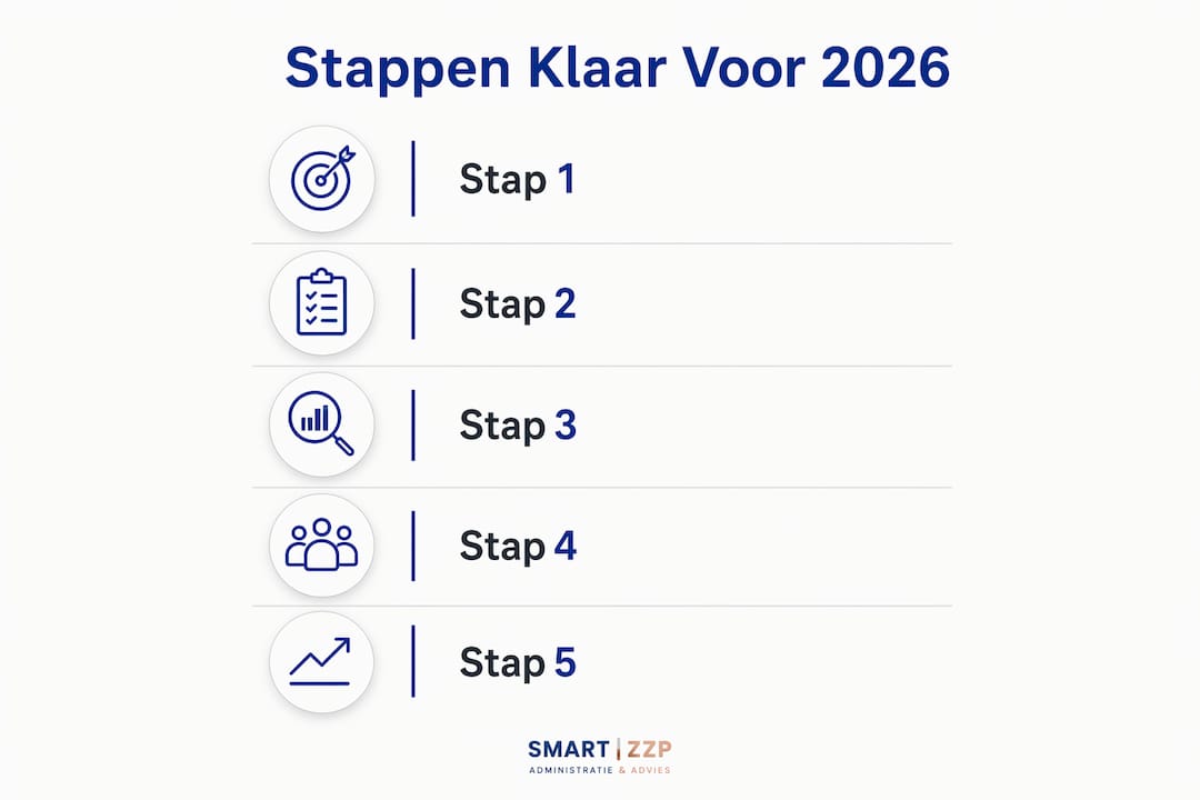 Overzicht: vijf praktische stappen voor een soepel verloop van je administratie in 2026