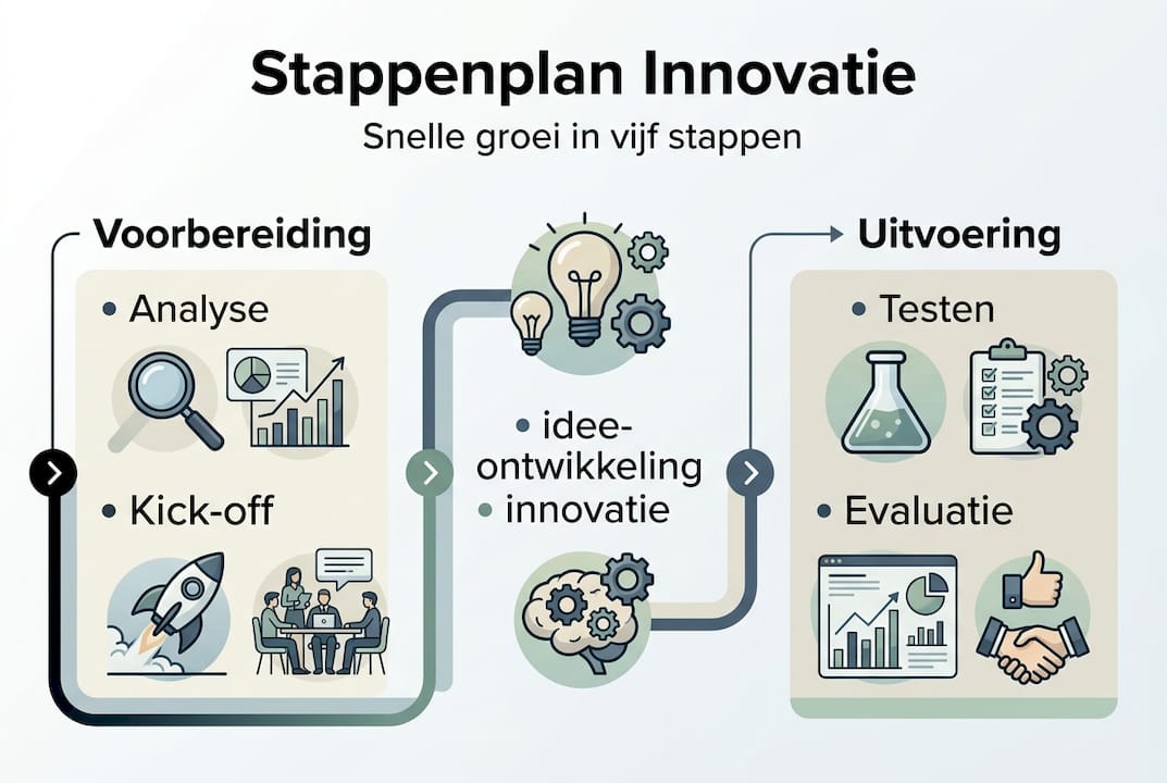 Infographic: stappenplan voor een helder overzicht van het innovatieproces