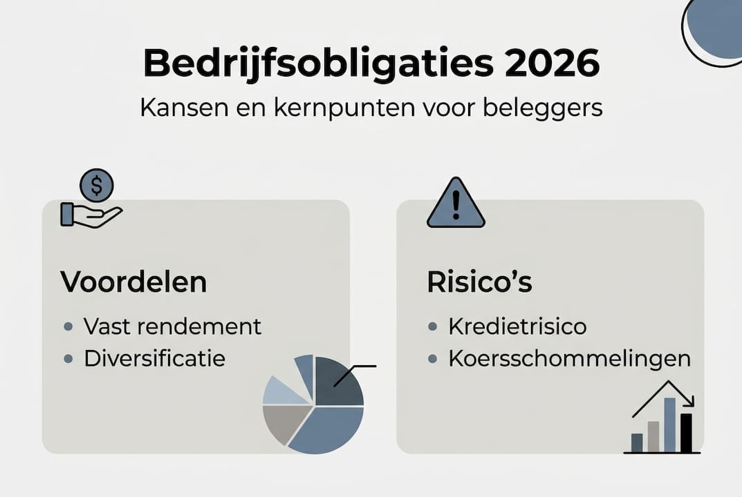 Infographic: Wat zijn de plus- en minpunten van beleggen in bedrijfsobligaties?