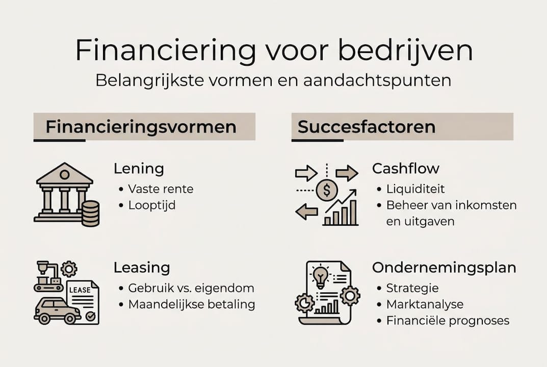 Overzicht van financieringsmogelijkheden en de belangrijkste succesfactoren