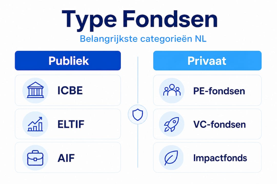Overzicht van de belangrijkste soorten en categorieën investeringsfondsen in één oogopslag