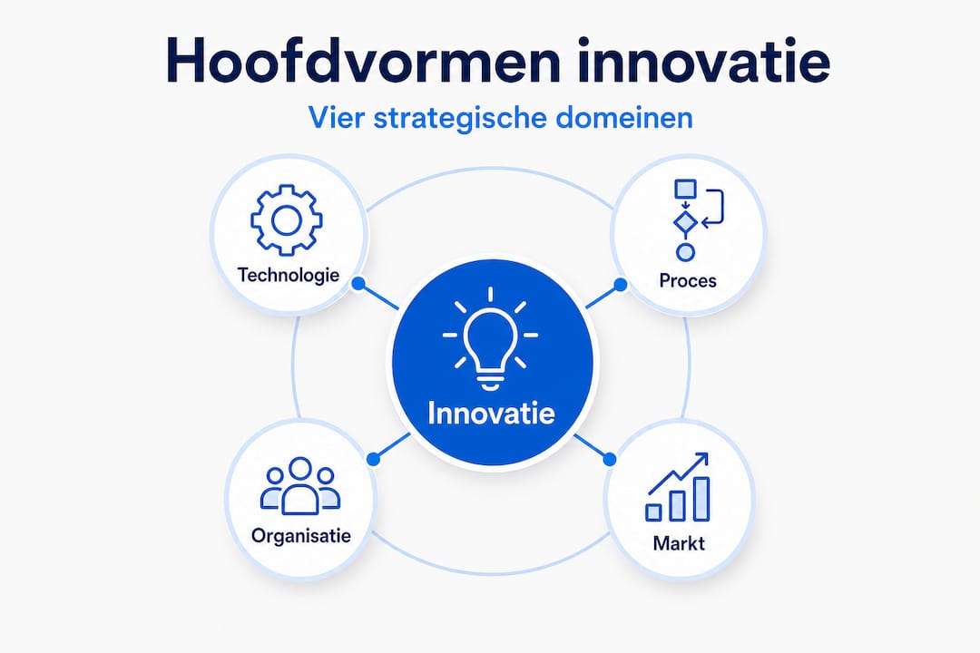 Infographic: de vier belangrijkste vormen van innovatie op een rij