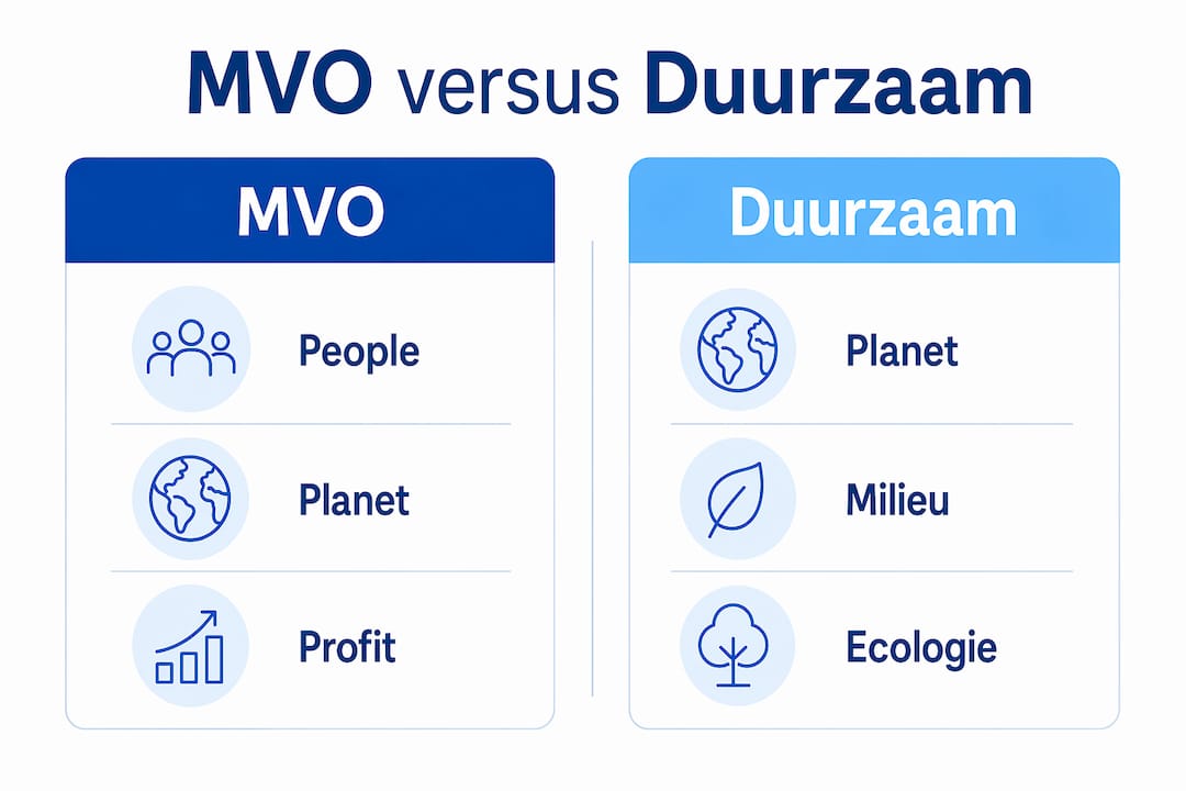 Infographic: het verschil tussen maatschappelijk verantwoord ondernemen en duurzaam ondernemen
