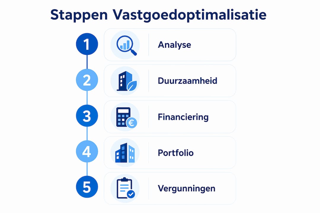Infographic: vijf praktische stappen om het maximale uit je vastgoed te halen
