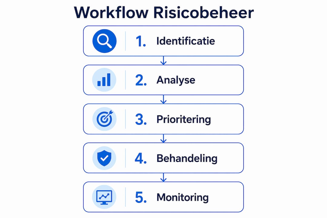 Overzichtelijke infographic: in vijf stappen naar effectief risicobeheer