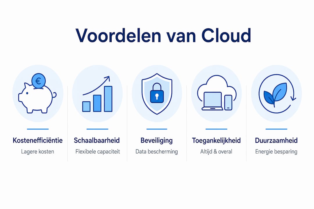 Infographic: De belangrijkste voordelen van cloudoplossingen voor bedrijven op een rij