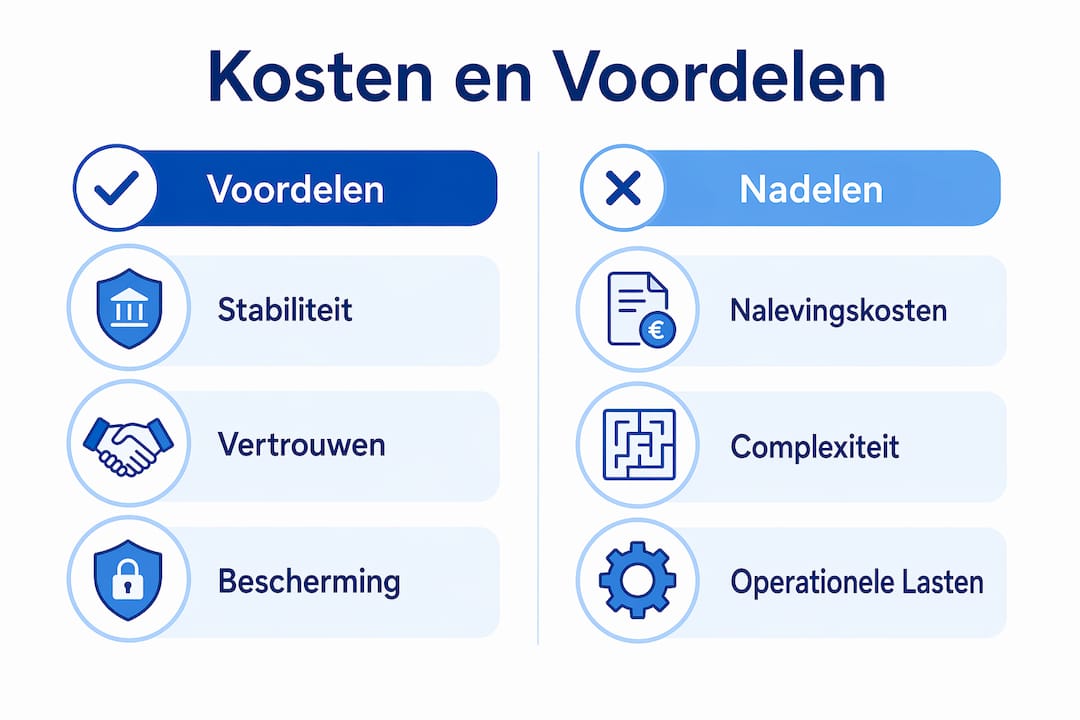 Infographic: de plus- en minpunten van financiële regelgeving op een rij