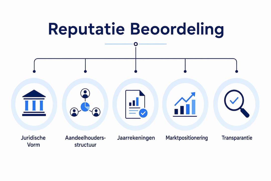 Infographic: Beoordeling van de reputatie van investeringspartners in een overzichtelijke rangorde