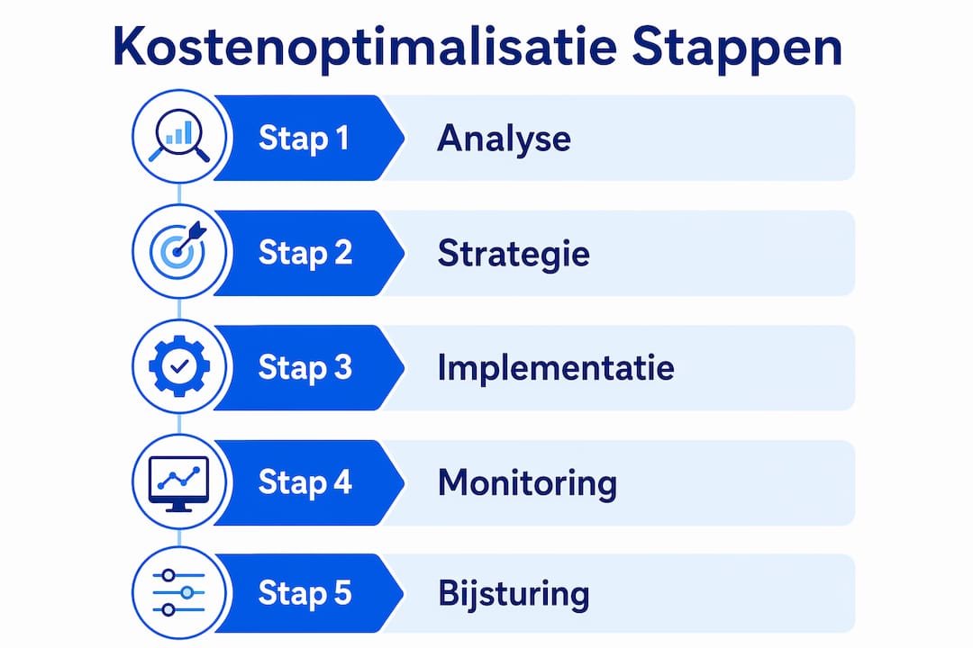 Infographic: stappenplan voor het optimaliseren van kosten