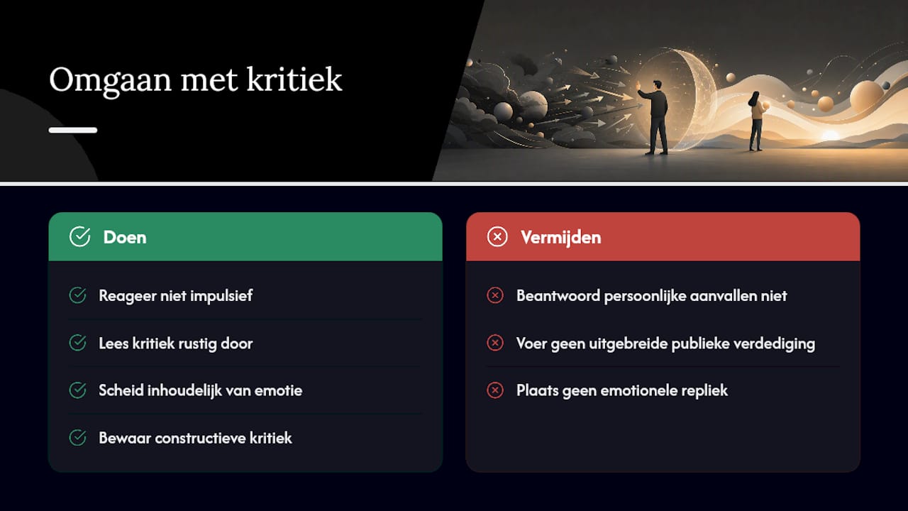 Hoe ga je om met kritiek na publicatie? — overview diagram