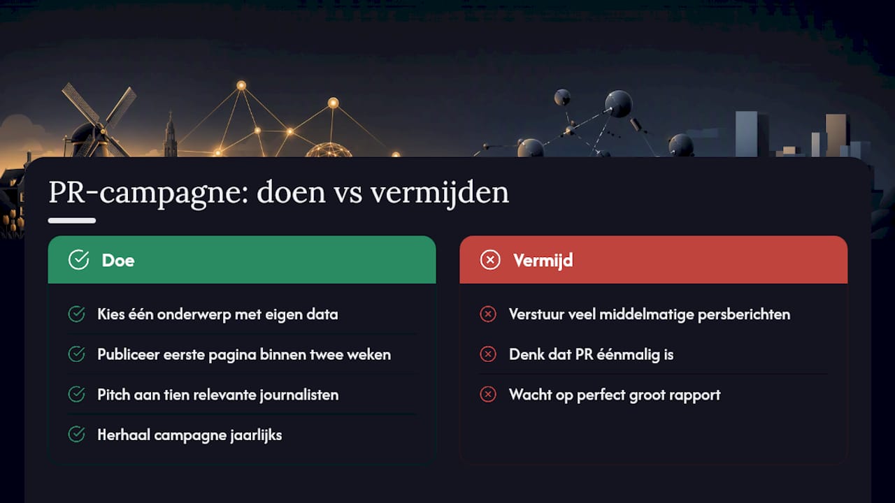 Wat leert een uitgevoerde PR-campagne je echt — overview diagram