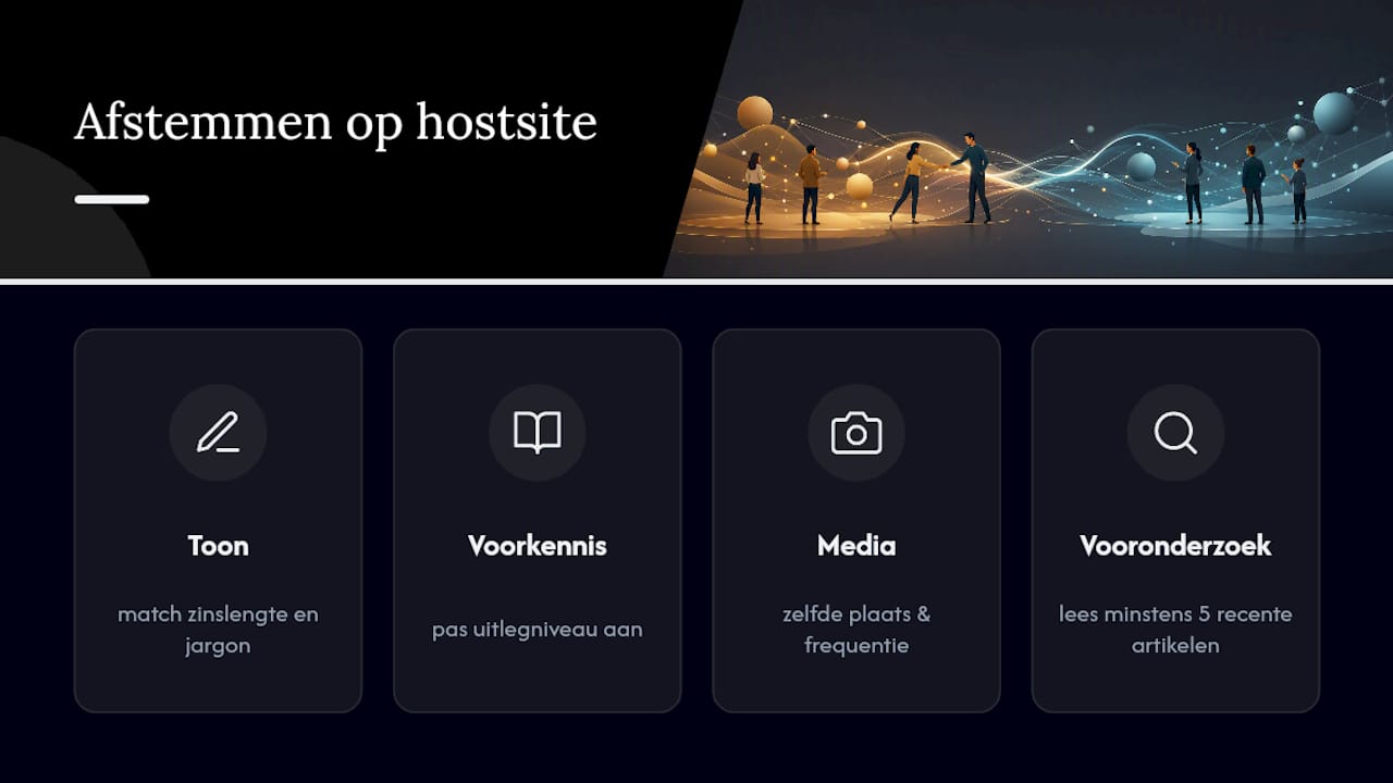 Drie criteria om aan te sluiten bij het publiek van de gastheer