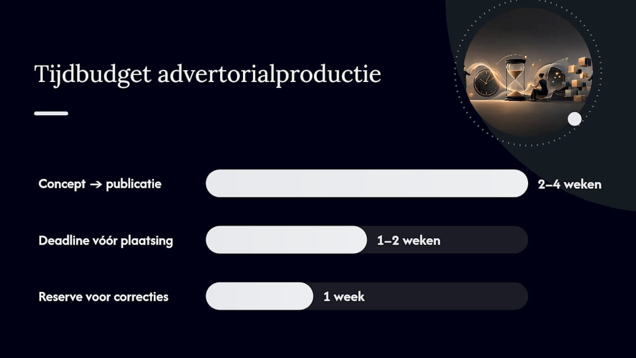 Zelf produceren of uitbesteden: checklist en tijdslijn — overview diagram