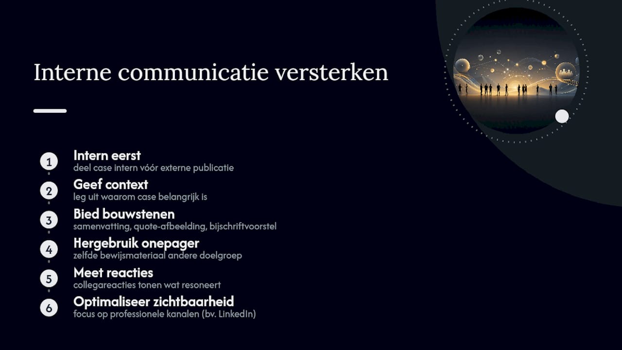 Hoe versterk je interne communicatie en employee advocacy? — overview diagram