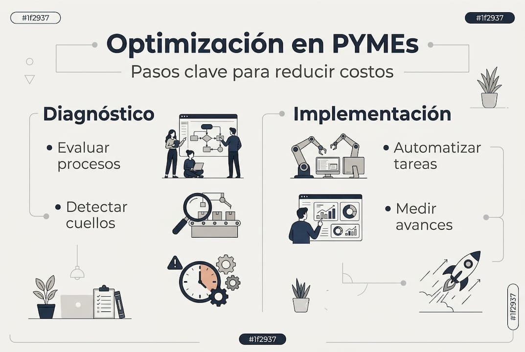 Infografía: cómo mejorar la eficiencia de los procesos en pequeñas y medianas empresas