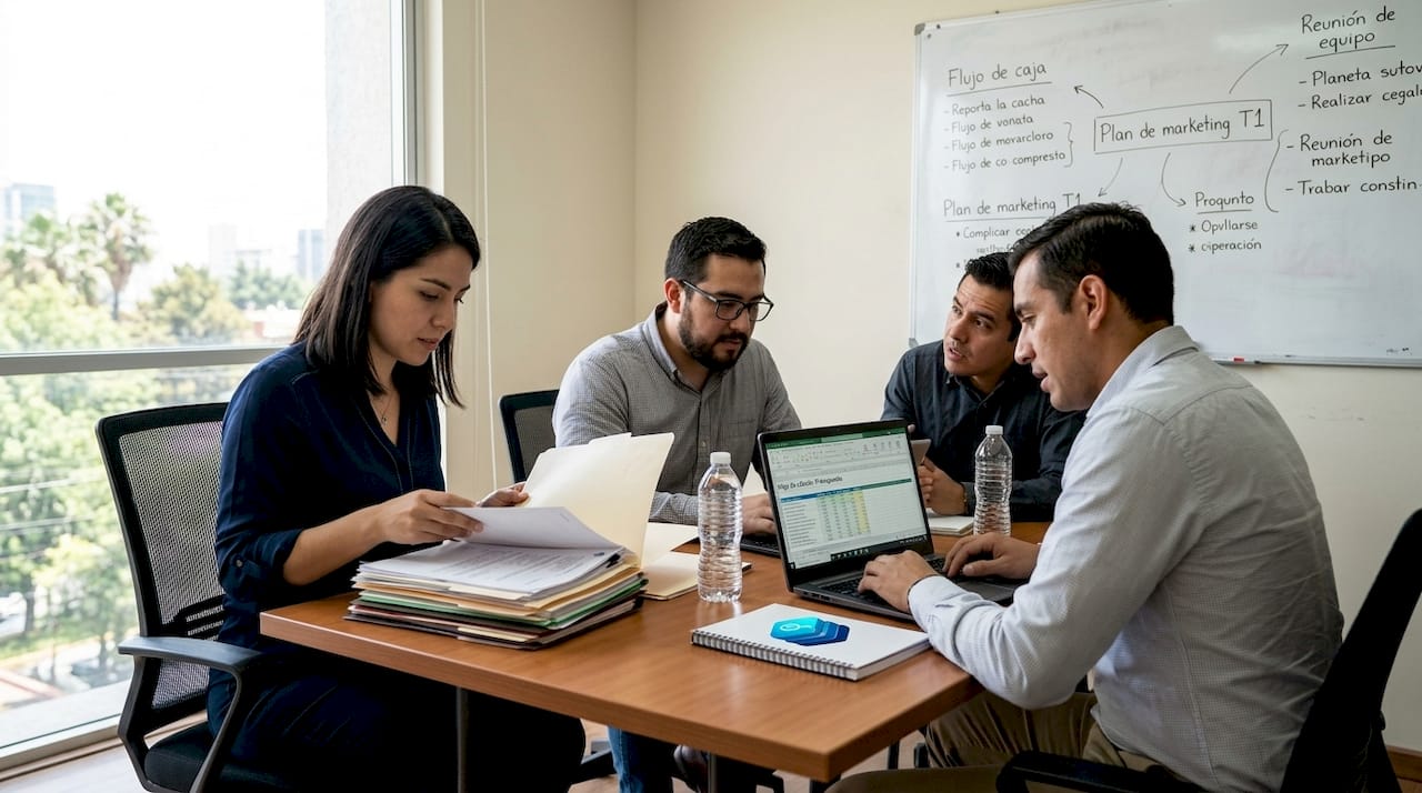 El equipo de la pyme trabajando juntos para llevar la contabilidad al mundo digital