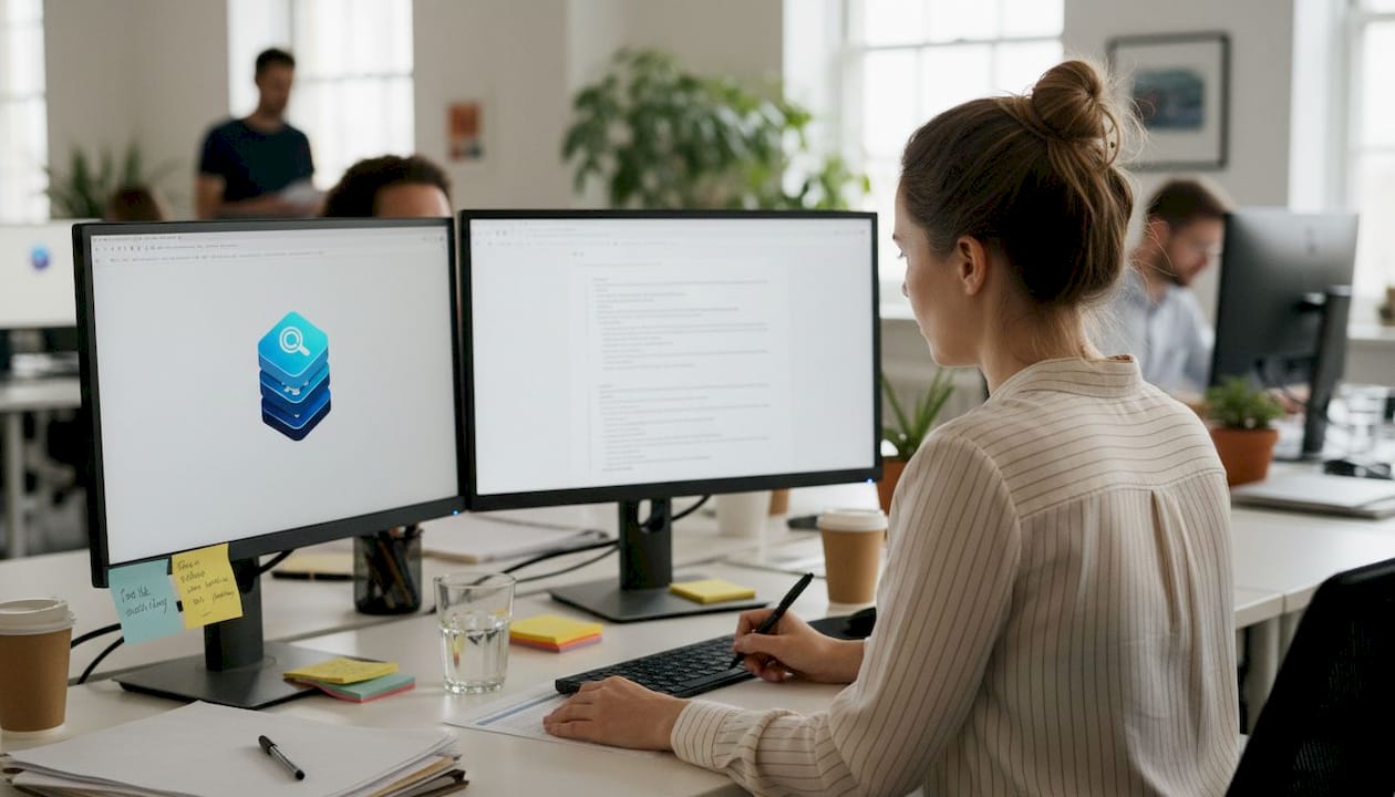 Una mujer analiza los procesos de facturación digital automatizados en su empresa.