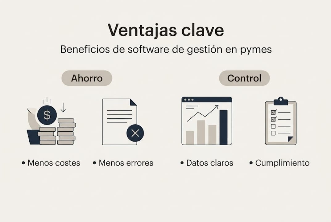 Infografía: descubre los principales beneficios de utilizar un software de gestión