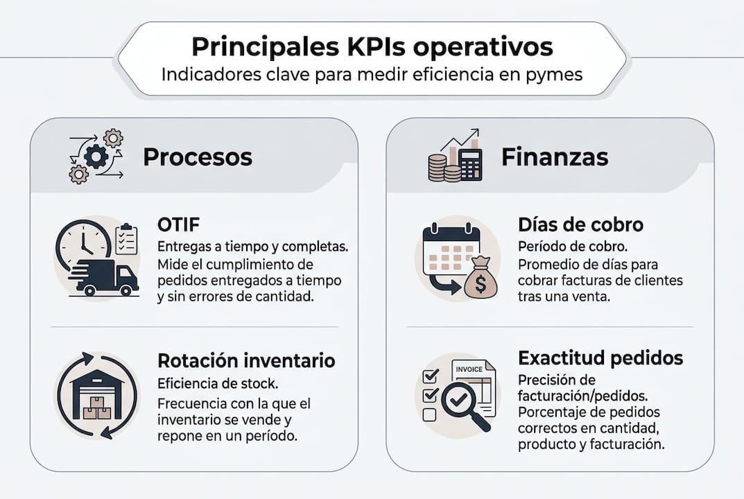 Infografía con los indicadores clave de gestión que toda pyme debería monitorear