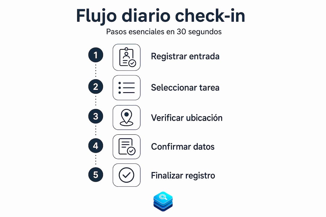 Infografía: guía práctica para el registro diario de empleados