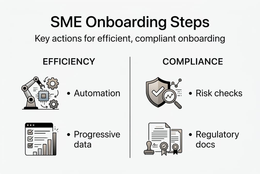 Infographic SME onboarding steps and compliance