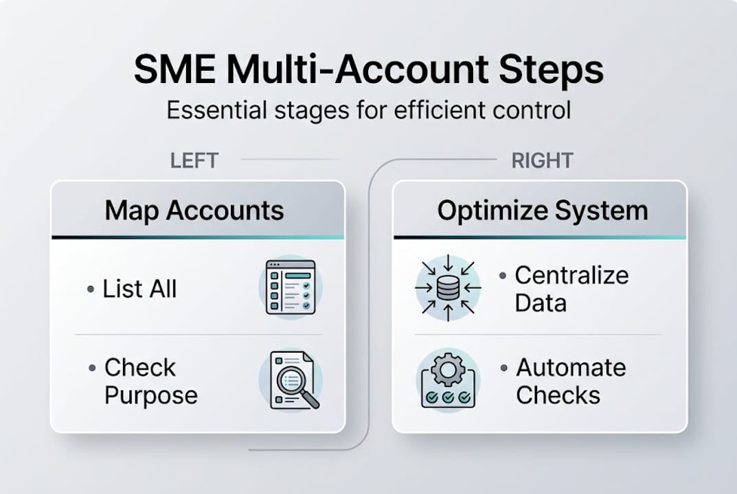 Infographic on business multi-account management