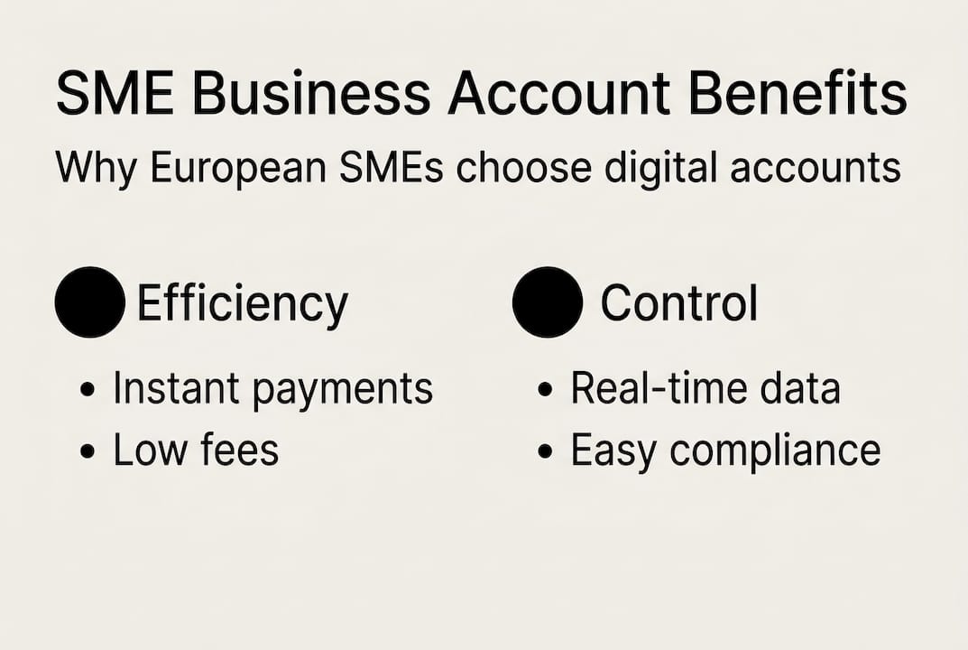 Infographic of SME digital account benefits