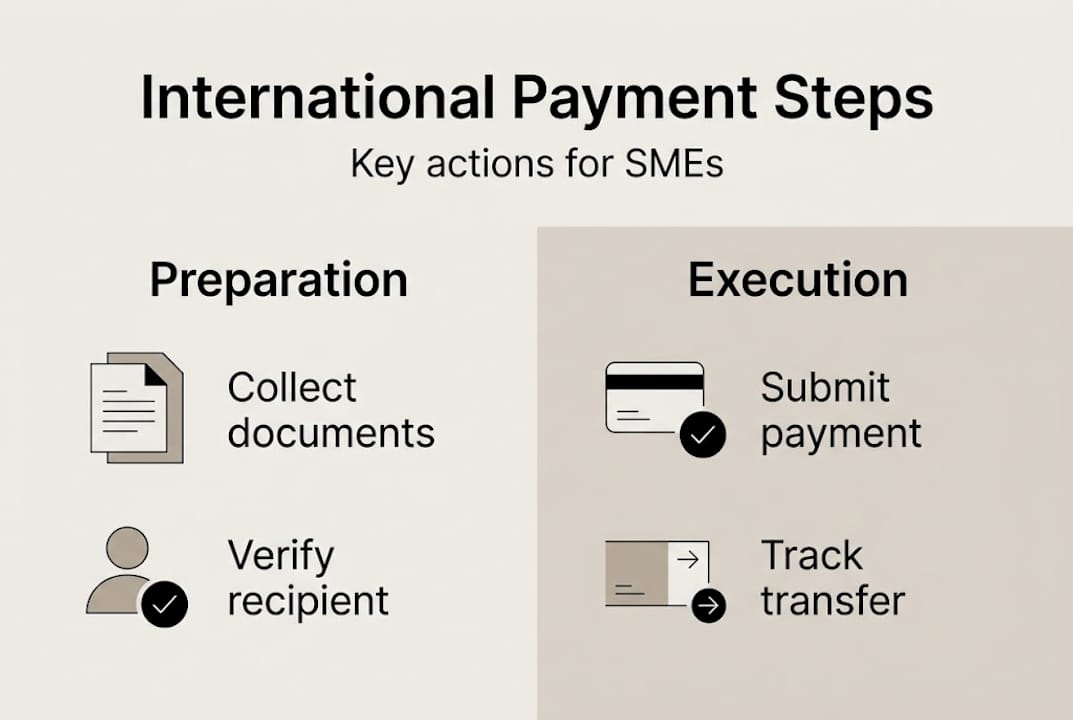 Infographic of SME payment process steps