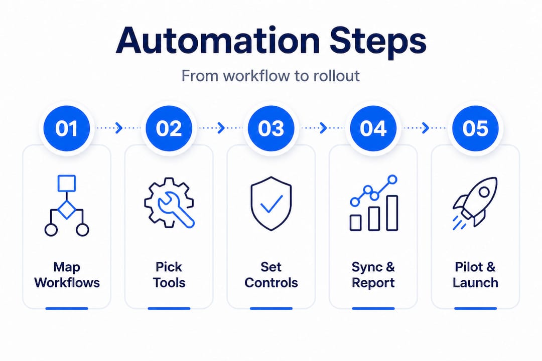 Infographic outlines five business payment automation steps