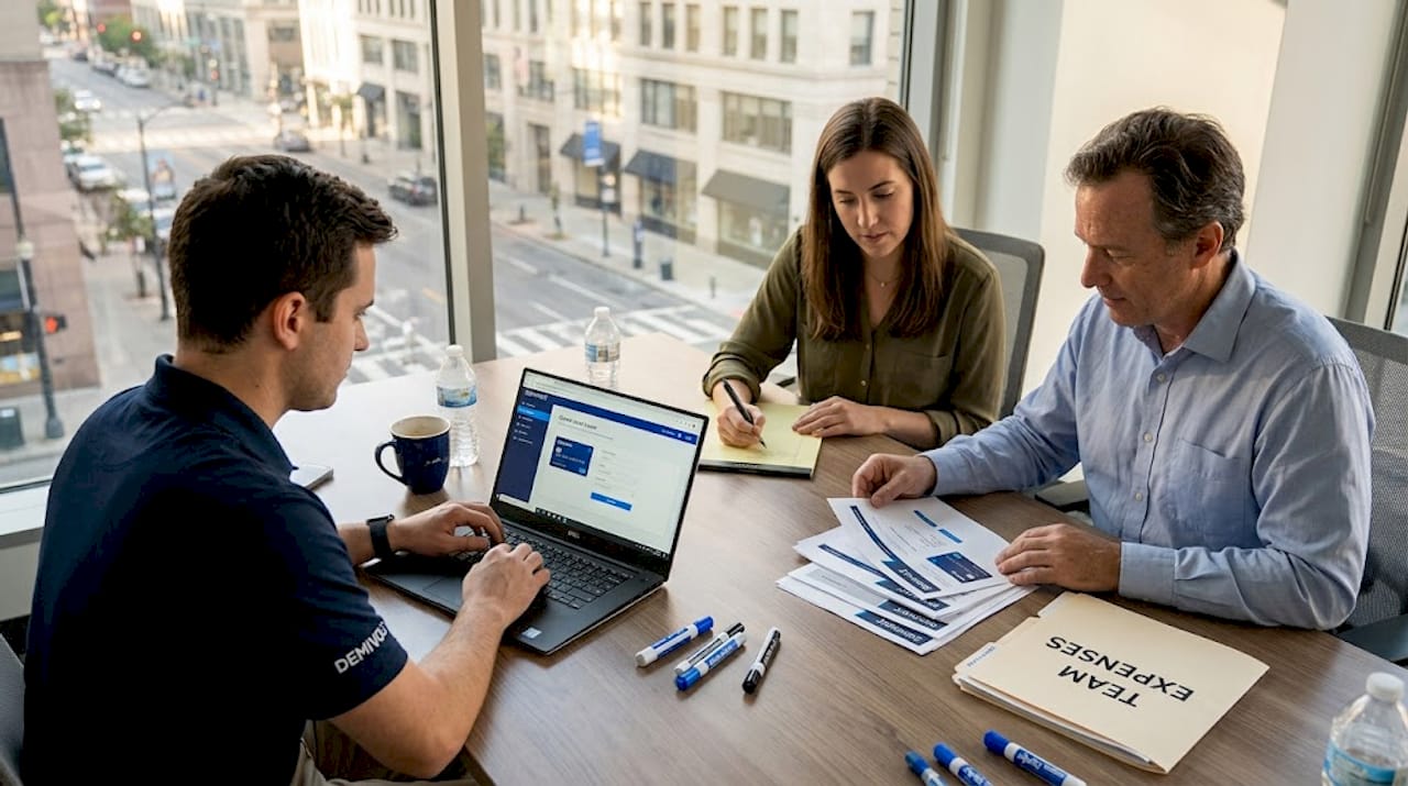Finance team issuing virtual business cards
