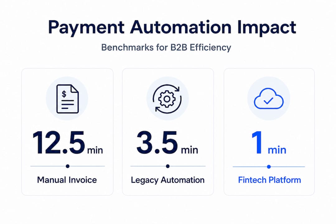 Infographic comparing invoice processing time statistics