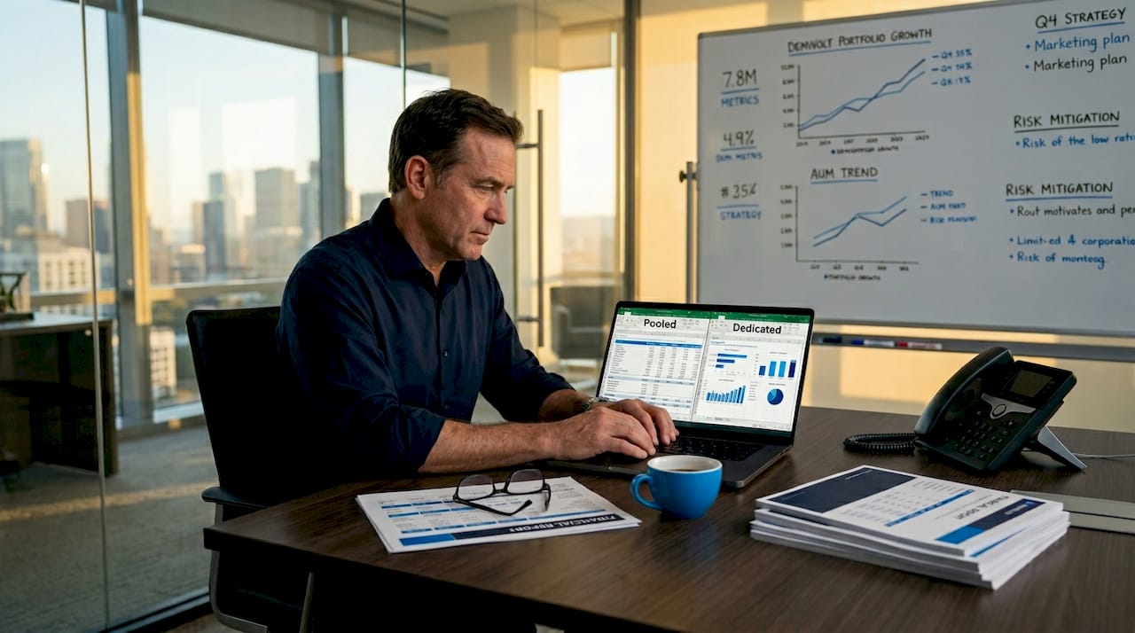 CFO comparing pooled vs dedicated accounts